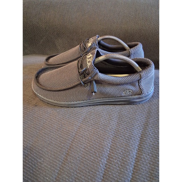 Hey Dude Wally Sox Black Mens Size 11 Slip On Loafers Casual Comfort Shoes - Picture 1 of 8